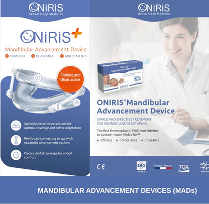 ONIRIS® Anti Snoring Mouthpiece Solution for Men & Women - FDA-Cleared (Fits All Mouth Sizes)